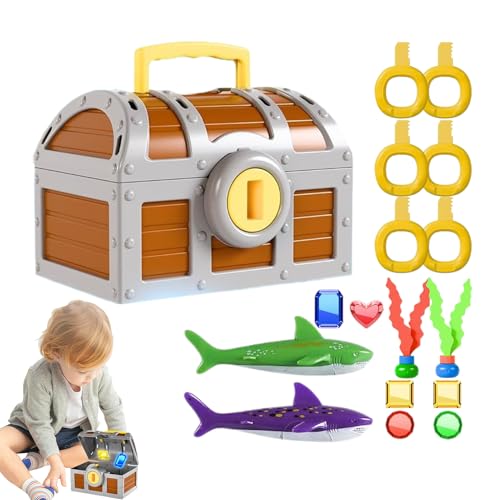 kdkskss Tauchjuwel Pool Spielzeug, Große Bunte Diamanten Mit Piraten Schatzkiste, Tauchspielzeug Kinder Unterwasser Schwimmen Training Wasserspielzeug kdkskss Tauchjuwel Pool Spielzeug, Große Bunte Diamanten Mit Piraten Schatzkiste, Tauchspielzeug Kinder Unterwasser Schwimmen Training Wasserspielzeug von kdkskss