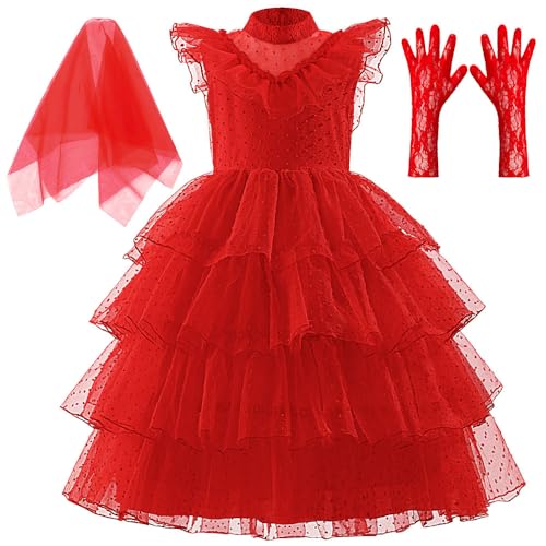 keaiyouhuo Mädchen Rote Weihnachtskostüme Kleid für Kinder Weihnachtswettbewerb Kleid Party Cosplay Dress Up 3-12Y keaiyouhuo Mädchen Rote Weihnachtskostüme Kleid für Kinder Weihnachtswettbewerb Kleid Party Cosplay Dress Up 3-12Y von keaiyouhuo