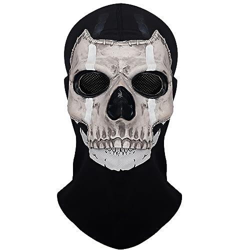 keland Grusel Ghost Maske Call of Duty MW2 Horror Totenkopf Maske Vollgesichtsmaske für Halloween Cosplay (Stil-F) von keland