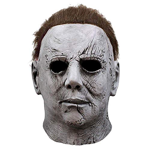 keland Michael Myers Maske Latex Horror Cosplay Kostüm für Karneval & Halloween(Grau) von keland