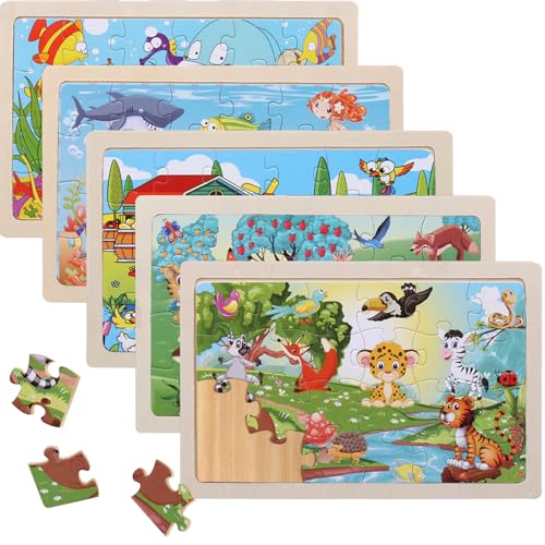 KELAV Puzzle Enfant 3 ans 5 X 24 Pièces, Puzzle Bois Animaux à Partir, Jouet Educatif Préscolaire,Jouets éducatifs, Jouets Cadeaux Pour Enfants de 3 à 8 Ans Garçons Filles KELAV Puzzle Enfant 3 ans 5 X 24 Pièces, Puzzle Bois Animaux à Partir, Jouet Educatif Préscolaire,Jouets éducatifs, Jouets Cadeaux Pour Enfants de 3 à 8 Ans Garçons Filles von kelav