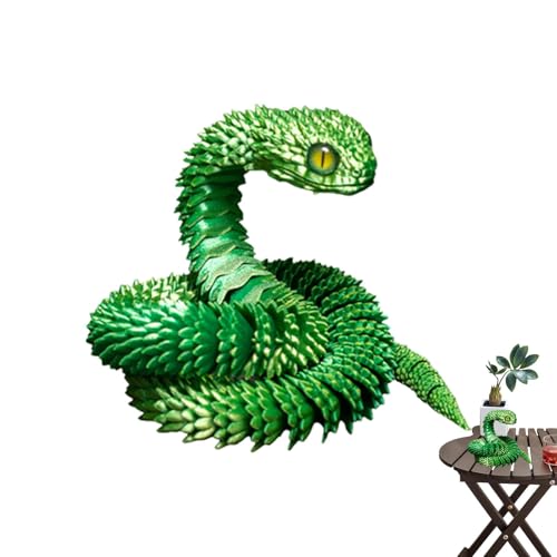 keloppasit -gedruckte Gelenkschlange, gedruckte Tiere - -Tiermodell-Ornamente | Kreatives -Tier-Schlangenmodell-Desktop-Ornament für Mädchen, Kinder, Erwachsene von keloppasit
