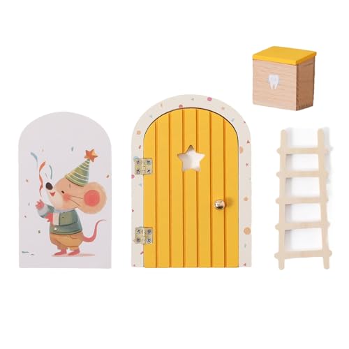 keloppasit Feentür aus Holz, niedliche Feentür, Puppenzubehör für Thanksgiving, Weihnachten, Geburtstag, Wochentag, Urlaub, Zimmer, Zuhause, Wohnung, Büros, Schule, Schlafsaal von keloppasit