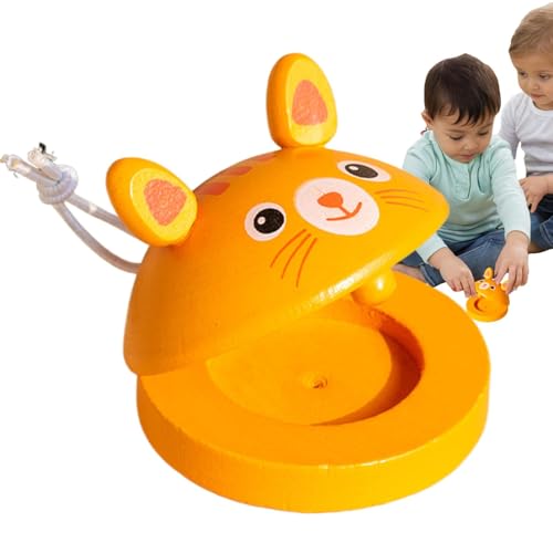 keloppasit Kastagnetten für Kinder,Fingerkastagnetten aus - Handpercussion-Kastagnetten mit Tiermuster und Saite,Perkussionsspielzeug für und Mädchen ab 3 Jahren, Musikinstrumente von keloppasit