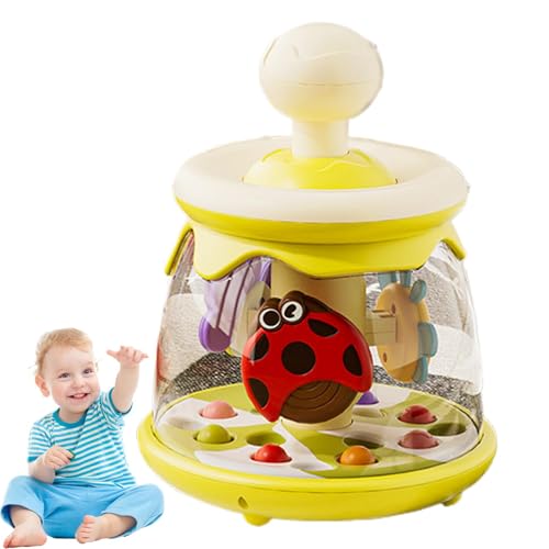 keloppasit Saugnäpfung Spielzeugspin, sensorisches | Rotierende Safe Press Spin Baby Toy,Kinder der frühen Bildung Tumble Aktivität, Spinnings Carousel für Kinder einbeziehen von keloppasit