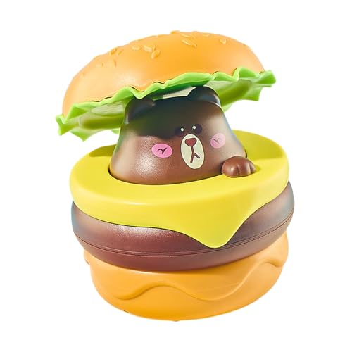 keloppasit Ziehen Sie das Spielzeugauto zurück, landen Sie Spielzeug für Kinder - Netter Cartoon Hamburger Kleinkind Spielzeugauto - Sport- und Freizeitspiel für das chinesische Neujahr, Valentinstag, von keloppasit