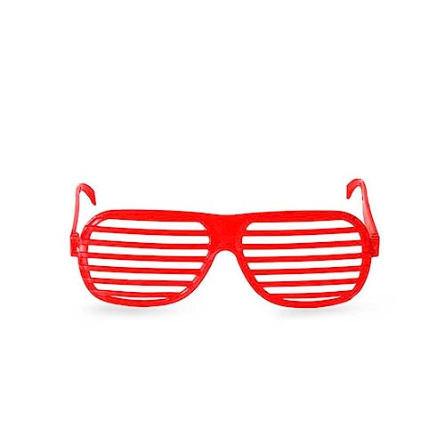 kesurpae Erwachsene Kinder Shutter Shades Sonnenbrillen Brillen Kostüm Dressing Requisiten Club Eyewear für Festival Party Performance, Rot von kesurpae