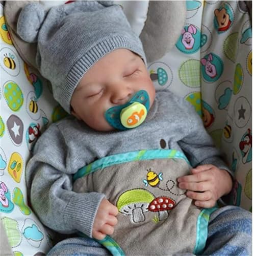 kgniess me Reborn Babypuppe Wie Echtes Baby 18 Inch Reborn Baby Vollsilikon Vinyl Lebensecht Waschbare Bewegliche Realistische Babypuppen Für Kleinkinder von kgniess me