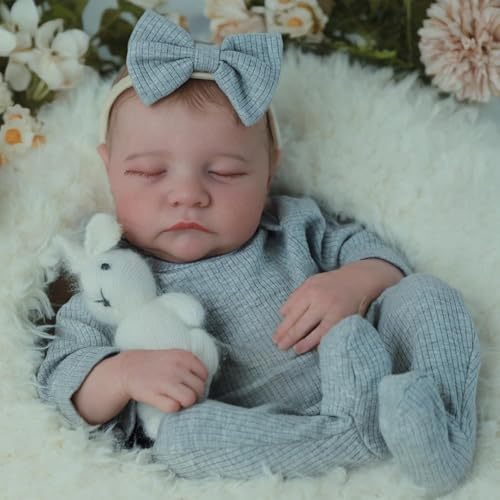 kgniess me Reborn Babys - 19 Zoll Puppe Reborn Puppen Jungen Handgefertigte Lebensechte Babypuppen Jungen Körper aus weichem Vinyl Sieht aus wie EIN echtes Baby, Wiedergeborener Jungen Schlafendes kgniess me Reborn Babys - 19 Zoll Puppe Reborn Puppen Jungen Handgefertigte Lebensechte Babypuppen Jungen Körper aus weichem Vinyl Sieht aus wie EIN echtes Baby, Wiedergeborener Jungen Schlafendes von kgniess me
