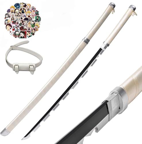 khhk 29 Zoll Demon schwerter Kinder,Holz Katana Anime Sword,Samurai Tanjiro Cosplay Handmade Katana Handmade Abs Für Slayer Lovers Halloween Schwert Spielzeug Swords (Hashibira Inosuke) von khhk