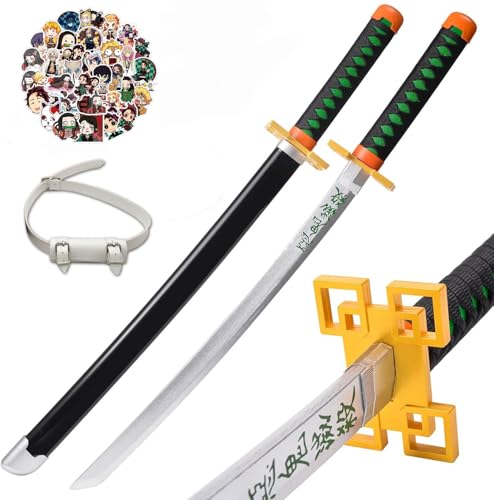 khhk 29 Zoll Demon schwerter Kinder,Holz Katana Anime Sword,Samurai Tanjiro Cosplay Handmade Katana Handmade Abs Für Slayer Lovers Halloween Schwert Spielzeug Swords (Tokitou Muichirou) von khhk