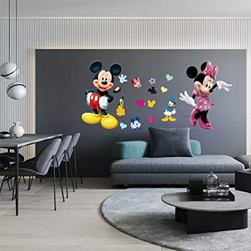 Kibi Wandtattoo Mickey Mouse Wandtattoo Mickey und Minnie Wandaufkleber Mickey Mouse wandsticker Mickey Maus Wandsticker Kinderzimmer Micky Mouse Aufkleber Wanddeko Wandsticker Minnie Maus von Kibi Store