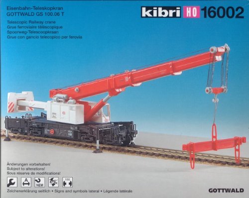 Kibri 16002 - Eisenbahn-Teleskopkran SNCB von kibri