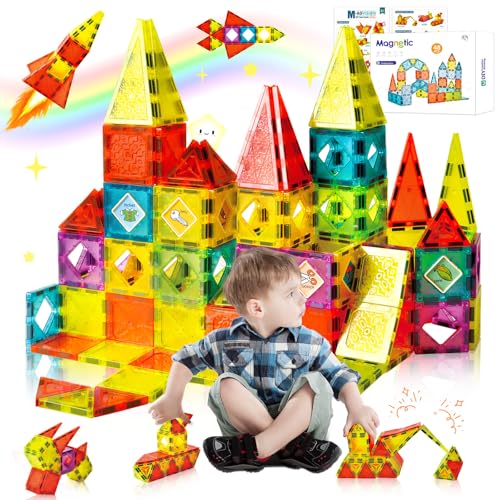 kichicho Magnetische Fliesen Kinderspielzeug STEM Magnet Spielzeug für Kinder 3D Magnetische Bausteine für 3+ Jahre alte Jungen und Mädchen kichicho Magnetische Fliesen Kinderspielzeug STEM Magnet Spielzeug für Kinder 3D Magnetische Bausteine für 3+ Jahre alte Jungen und Mädchen von kichicho