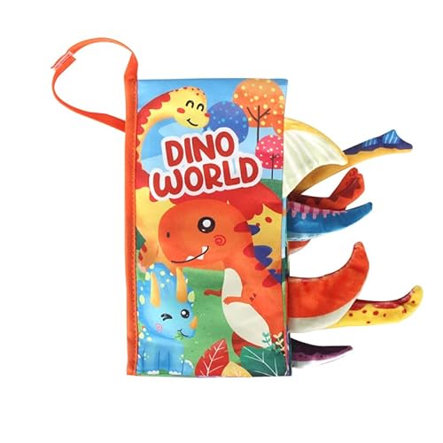 kidmance Cloth Book for Babies 0-3 Years - Interactive Early Learning Toy with Crinkle Sounds, Funhouse Mirror, and Bright Colors for Sensory Development and Fun Playtime - Dinosaur Theme kidmance Cloth Book for Babies 0-3 Years - Interactive Early Learning Toy with Crinkle Sounds, Funhouse Mirror, and Bright Colors for Sensory Development and Fun Playtime - Dinosaur Theme von kidmance