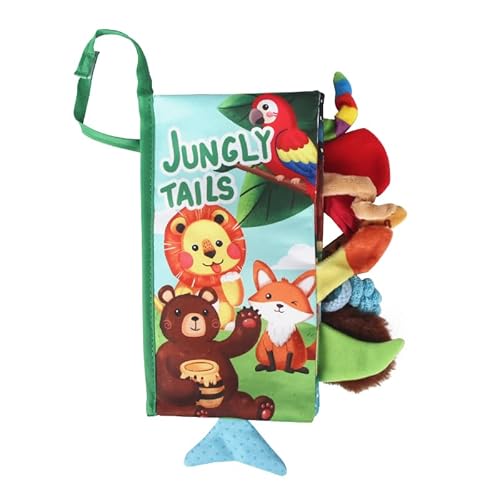 kidmance Cloth Book for Babies 0-3 Years - Interactive Early Learning Toy with Crinkle Sounds, Funhouse Mirror, and Bright Colors for Sensory Development and Fun Playtime - Jungle Adventure Theme kidmance Cloth Book for Babies 0-3 Years - Interactive Early Learning Toy with Crinkle Sounds, Funhouse Mirror, and Bright Colors for Sensory Development and Fun Playtime - Jungle Adventure Theme von kidmance