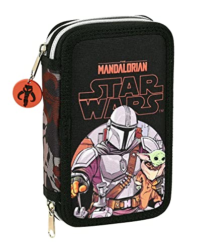 The Child Mandalorian Star Wars Yoda 28 Teile DOPPELSTÖCKIGE FEDERTASCHE FEDERMAPPE Etui mit Sticker-von-Kids4shop von Kids4shop