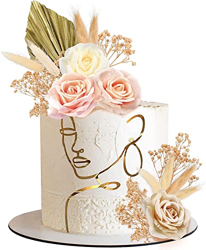 22PACK Torten Deko,Tortendeko MäDchen,Tortendeko Hochzeit,Deko Torte,Torten Topper,Gesicht Acryl Kuchen Topper, Geburtstag Kuchen Topper Set FüR JubiläUm Party Feiern (Vintage Stil) von kiimiipa