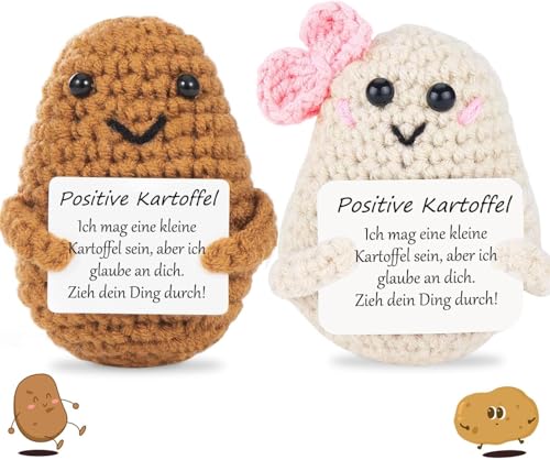 kiimiipa 2pcs Positive Kartoffel GlüCksbringer,Geschenke FüR Frauen MäNner,Geschenk FüR Freundin,Pocket Hug,Positive Geschenke,Lustige Geschenke,Zimmer BüRo Dekorationen, Niedliche Puppen (2PCS) von kiimiipa