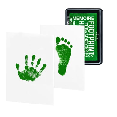 kiinda Stempelkissen Baby Hand- und Fusabdruck, in grün von kiinda
