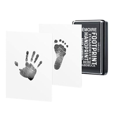 kiinda Stempelkissen Baby Hand- und Fußabdruck, in schwarz von kiinda