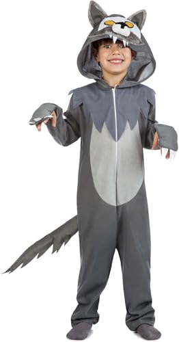 Wolf-Kostüm für Kinder (5-6 Jahre) von kimokawaii