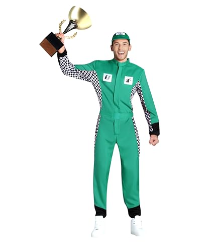 kimokawaii Kostüm für Erwachsene, Grün, Piloten (T-ML) von kimokawaii