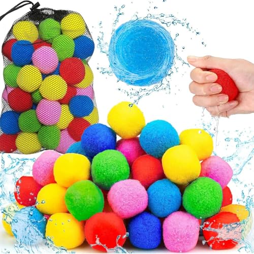 60 Teile wiederverwendbare Wasserkugeln, wiederverwendbare Wasserschwammbälle, Wasser -Soak -Bälle Strandkugeln Sommeraktivitäten, Pool -Wasserballons für Spielzeug im Freien und Spiele 60 Teile wiederverwendbare Wasserkugeln, wiederverwendbare Wasserschwammbälle, Wasser -Soak -Bälle Strandkugeln Sommeraktivitäten, Pool -Wasserballons für Spielzeug im Freien und Spiele von kinrguiyuez
