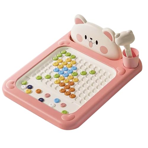 Cartoon Magnetic Zeichenbrett | & Bear Dot Art Toy Für Kinder, Dot Art Toy, Zeichnungsbretter Tragbares Lernen Für Kinder Für 2-5 Jahre Im Alter Von 2 Bis 5 Girls Ki von kinrguiyuez