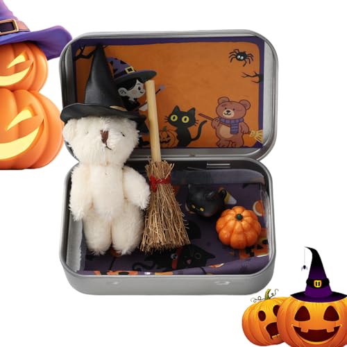 Halloween Bär In Einer Schachtel Für Trick Oder Leckerbissen, Kürbisbär, Handgefertigte Hexenplüschbärenspielzeug In Schachtel, Miniatur -Hexe, Handgefertigter Hexen , Mit Hexenzauberer Decke Bes Halloween Bär In Einer Schachtel Für Trick Oder Leckerbissen, Kürbisbär, Handgefertigte Hexenplüschbärenspielzeug In Schachtel, Miniatur -Hexe, Handgefertigter Hexen , Mit Hexenzauberer Decke Bes von kinrguiyuez
