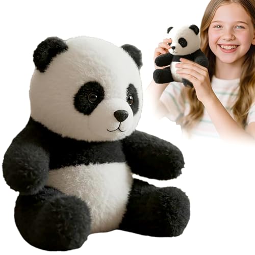 Panda Plüschpuppe - Emotionale Heilung Auf Nachfrage, Realistischer Panda -Plüsch Für Emotionale Unterstützung, Tierpuppen Für Kinder Mit Weichen Pelzen Und Umarmendem Design, Begleitspielzeug Für Ber von kinrguiyuez