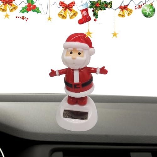 kinrguiyuez Armaturenbrett Solar-Tanzspielzeug Weihnachten,Weihnachts-Solar-Tanzfigur | Solar-Auto-Armaturenbrett-Ornament | Weihnachtsthema-Figurenspielzeug, tanzendes Schaukelspielzeug für von kinrguiyuez