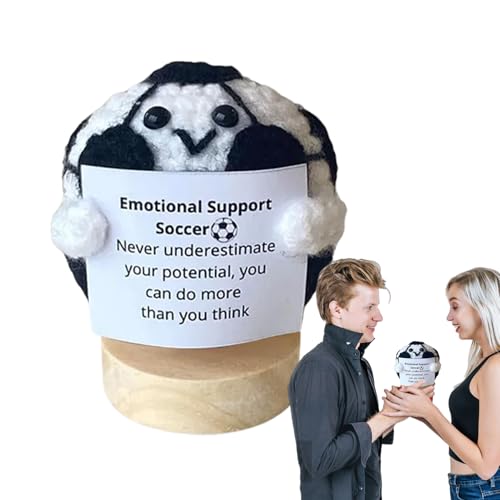 kinrguiyuez Emotional Support Crochet - Inspirational Handmade Knitted Ball - Handmade Positive Crochet Ball with Inspirational Quote for Housewarming kinrguiyuez Emotional Support Crochet - Inspirational Handmade Knitted Ball - Handmade Positive Crochet Ball with Inspirational Quote for Housewarming von kinrguiyuez