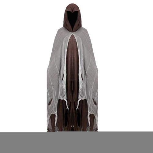 kinrguiyuez Halloween-Kostüm für Erwachsene, weiblicher Geist, Halloween-Geisterumhang - Atmungsaktives Spukhaus-Cosplay-Kostüm für Erwachsene,Gruselige Aktivitäten Cosplay-Kostüm für Bühnenauftritte von kinrguiyuez