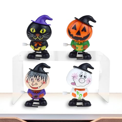 kinrguiyuez Halloween-Spielzeug für Kinder, 4 Stück praktische interessante Uhrwerkspielzeuge, Wiederverwendbares Handaufziehspielzeug. Charmantes kleines Halloween-Uhrwerkspiel für stundenlangen Spaß kinrguiyuez Halloween-Spielzeug für Kinder, 4 Stück praktische interessante Uhrwerkspielzeuge, Wiederverwendbares Handaufziehspielzeug. Charmantes kleines Halloween-Uhrwerkspiel für stundenlangen Spaß von kinrguiyuez
