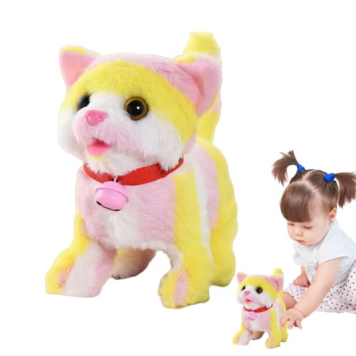 kinrguiyuez Katzenspielzeug für Kinder, Plüsch -Roboterkatze - Realistisches batteriebetriebenes interaktives Spielzeug mit Wagging Tail | Nettes elektronisches Tier mit Miauger für Kinder kinrguiyuez Katzenspielzeug für Kinder, Plüsch -Roboterkatze - Realistisches batteriebetriebenes interaktives Spielzeug mit Wagging Tail | Nettes elektronisches Tier mit Miauger für Kinder von kinrguiyuez