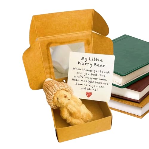 kinrguiyuez Little Bär in Kastenschmuck, Taschen Plüschspielzeug, handgefertigtes kleines Tiertaschenspielzeug mit inspirierender Karte für Kinder Babyparty Weihnachten Valentinstag kinrguiyuez Little Bär in Kastenschmuck, Taschen Plüschspielzeug, handgefertigtes kleines Tiertaschenspielzeug mit inspirierender Karte für Kinder Babyparty Weihnachten Valentinstag von kinrguiyuez