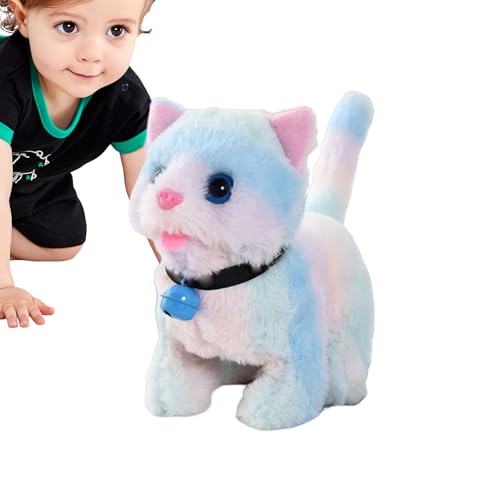 kinrguiyuez Plüsch wandelnde Katze, wandelnde Katzenspielzeug | Realistisches batteriebetriebenes interaktives Spielzeug mit Wagging Tail - Nettes elektronisches Tier mit Miauger für Kinder kinrguiyuez Plüsch wandelnde Katze, wandelnde Katzenspielzeug | Realistisches batteriebetriebenes interaktives Spielzeug mit Wagging Tail - Nettes elektronisches Tier mit Miauger für Kinder von kinrguiyuez