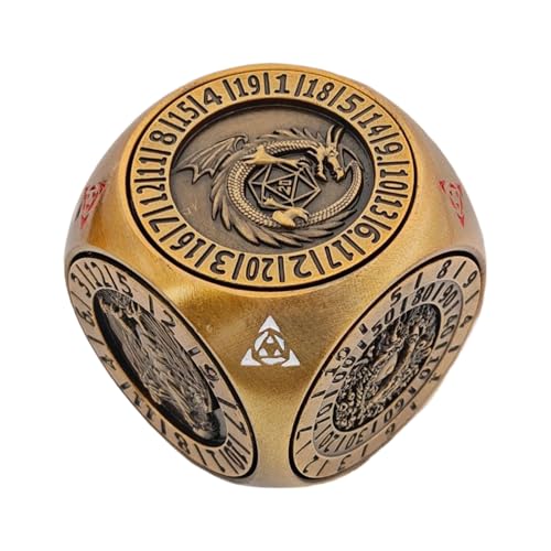 kinrguiyuez Rollenspiel Würfel | Set Aus Metall Spinner Würfel Mit 6-Seitigen | Leichtes Zubehör Für Freizeit Zuhause Gesellschaftsspiele Kneipe Wettbewerb von kinrguiyuez