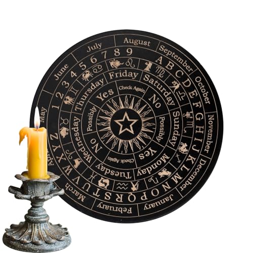 kinrguiyuez Spirit Board Ouija | Dekoratives Holzbrett Mit Buchstaben Und Zeiger Für Mitteilungen,Spielbrett Für Séancen Gesellschaftsspiel Wahrsagebrett Für Feiern Und Zusammenkünfte von kinrguiyuez