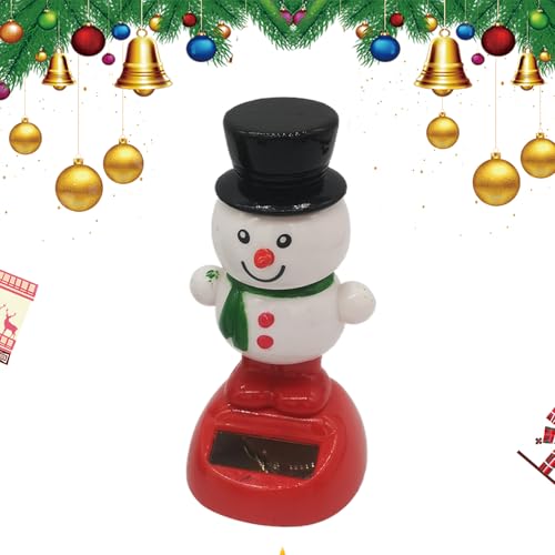 kinrguiyuez Weihnachts-Solar-Tanzfigur,Weihnachts-Solar-Tanzspielzeug - Solarbetriebenes Schüttelpuppenspielzeug,Armaturenbrett-Weihnachtstanzspielzeug, schüttelnde Figur für Auto, Arbeitsplatz, von kinrguiyuez