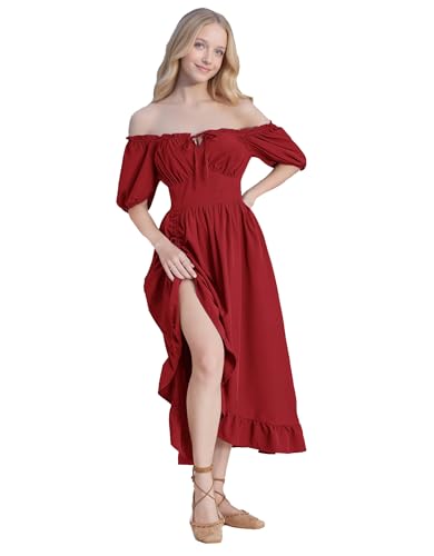 kinstell Viktorianisches Damenkleid, gerüscht, Renaissance-Kleid, Mittelalter-Kostüm, Korsett, Maxikleid von kinstell
