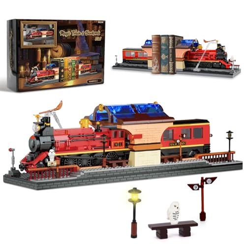 Harry Magie Zug Eisenbahn Bauspielzeug, 2 IN 1 Zug & Buchstützen Spielzeug für Erwachsene, Jungen und Kinder, zum Ausstellen und Dekorieren, Weihnachten Geburtstag Geschenke, 1068 PCS Harry Magie Zug Eisenbahn Bauspielzeug, 2 IN 1 Zug & Buchstützen Spielzeug für Erwachsene, Jungen und Kinder, zum Ausstellen und Dekorieren, Weihnachten Geburtstag Geschenke, 1068 PCS von kiothdre