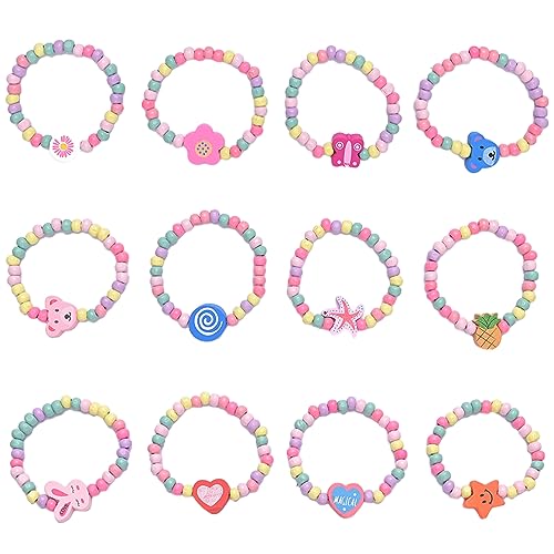 12 Stück Tierarmbänder aus Holz für Kinder mit Bunten Perlen Handgefertigte Armbänder aus Holzperlen, Geeignet für Mädchen als Geburtstagsgeschenke und Partygeschenke (6cm Durchmesser, Elastisch) 12 Stück Tierarmbänder aus Holz für Kinder mit Bunten Perlen Handgefertigte Armbänder aus Holzperlen, Geeignet für Mädchen als Geburtstagsgeschenke und Partygeschenke (6cm Durchmesser, Elastisch) von kissral