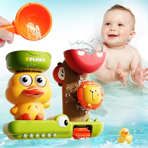 Badewannenspielzeug ab 2 3 Jahr Mädchen Junge,Badespielzeug Baby Badewannen ab 18 Monate,Wasserspielzeug Kinder mit Tasse,Geschenk Spielzeug für 18 Monate Jungen Mädchen Baby Geburtstag Weihnachten von kittery