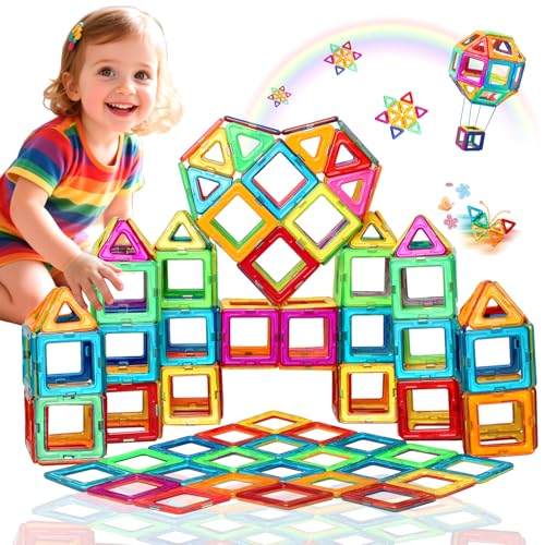 Magnetische Bausteine Magnetspielzeug Magnetspiel Magneten Kinder 3 4 5 6 Jahren Geschenk für Magnetic Bauklötze Kinder Montessori Spielzeug ab 3 4 5 6 7 8 Jahre Junge Mädchen Weihnachten Geburtstags von kittery
