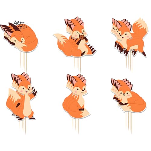 24 Stück Foxes Cupcake Toppers, Waldtiere Kuchen Tortendekoration, für Geburtstag Kindergeburtstag Party Cake Topper, Feiern Party Events, für Geburtstag Party Kinder Mädchen Baby Shower 24 Stück Foxes Cupcake Toppers, Waldtiere Kuchen Tortendekoration, für Geburtstag Kindergeburtstag Party Cake Topper, Feiern Party Events, für Geburtstag Party Kinder Mädchen Baby Shower von kitudaty