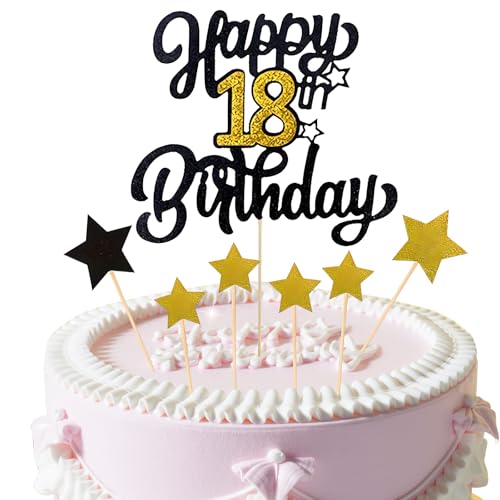 Happy Birthday Tortenaufsatz zum 18. Geburtstag, glitzernde Kuchendekoration, Happy 18th Birthday, personalisierbare Kuchendekorationen Happy Birthday Tortenaufsatz zum 18. Geburtstag, glitzernde Kuchendekoration, Happy 18th Birthday, personalisierbare Kuchendekorationen von kitudaty