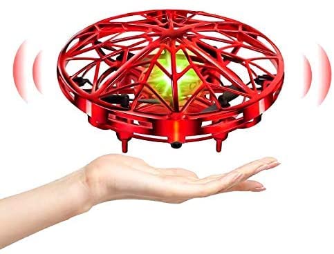 kizplays UFO Mini Drohne für Kinder, Handgesteuerter Drone Hover Fliegender Ball, Wiederaufladbares Infrarot-Induktion Fliegendes Spielzeug mit 360° Rotation, Coole Geschenke für Jungen Mädchen von kizplays