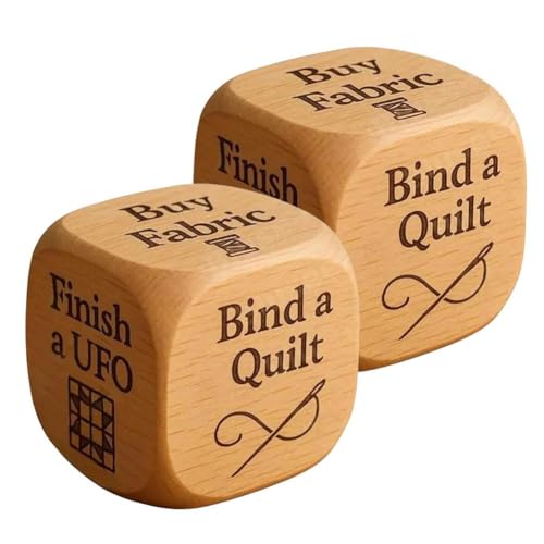 Handgefertigtes Patchwork-Entscheidungswürfel aus Holz, Affirmationsset, positiv von kkiuop